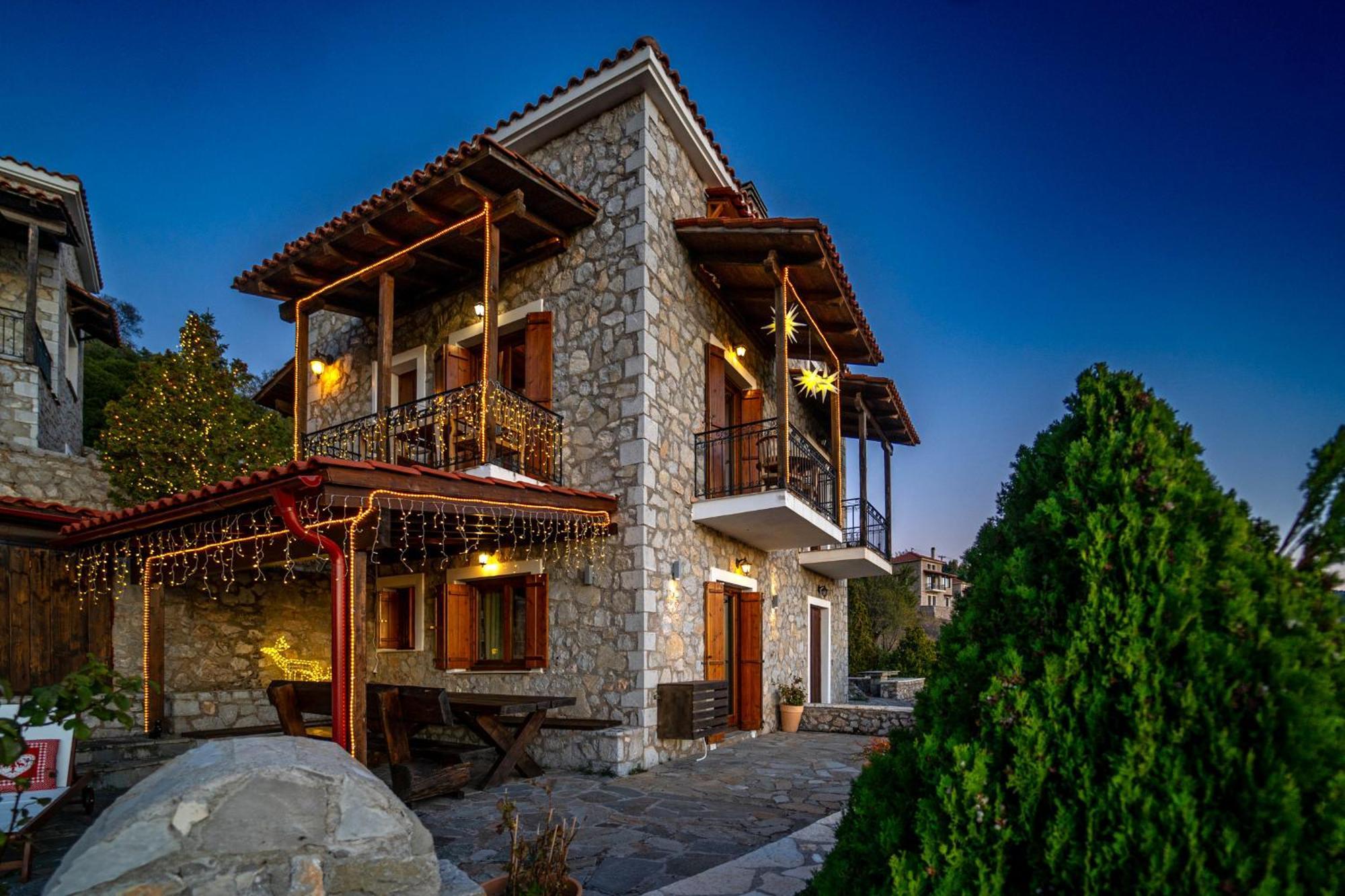 Rock Dandy Deluxe Chalet In Arachova - Delphi, Sauna, Prv Parking, Amazing View מראה חיצוני תמונה