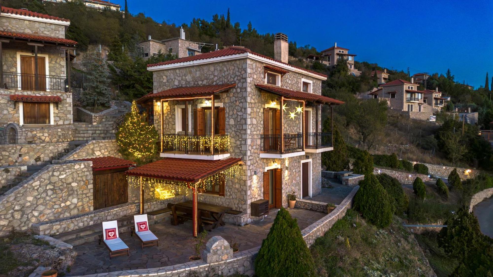 Rock Dandy Deluxe Chalet In Arachova - Delphi, Sauna, Prv Parking, Amazing View מראה חיצוני תמונה