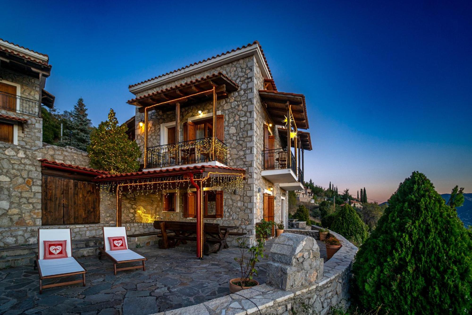 Rock Dandy Deluxe Chalet In Arachova - Delphi, Sauna, Prv Parking, Amazing View מראה חיצוני תמונה