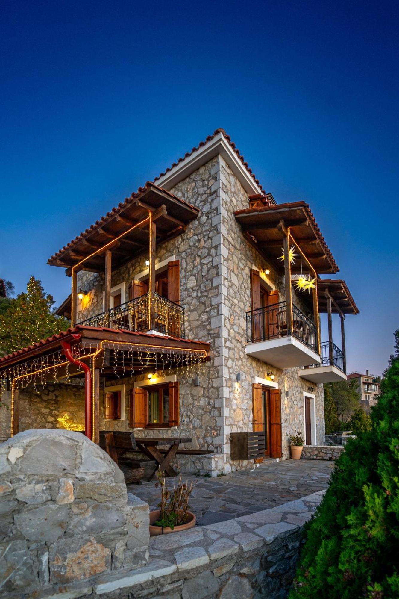 Rock Dandy Deluxe Chalet In Arachova - Delphi, Sauna, Prv Parking, Amazing View מראה חיצוני תמונה