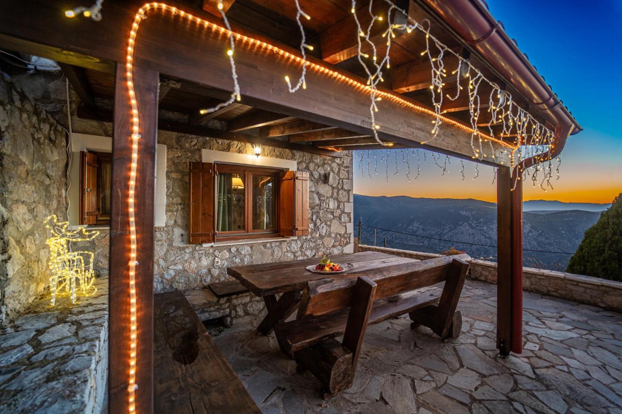 Rock Dandy Deluxe Chalet In Arachova - Delphi, Sauna, Prv Parking, Amazing View מראה חיצוני תמונה