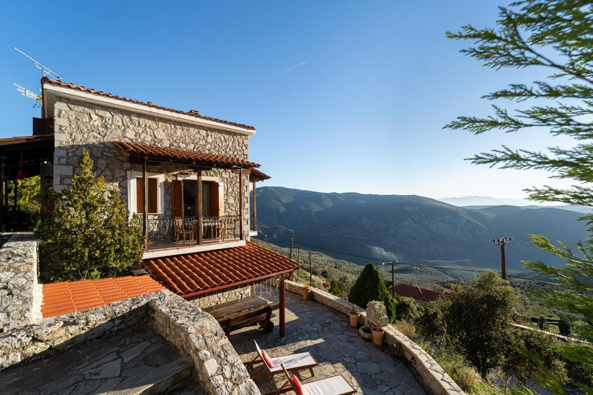 Rock Dandy Deluxe Chalet In Arachova - Delphi, Sauna, Prv Parking, Amazing View מראה חיצוני תמונה