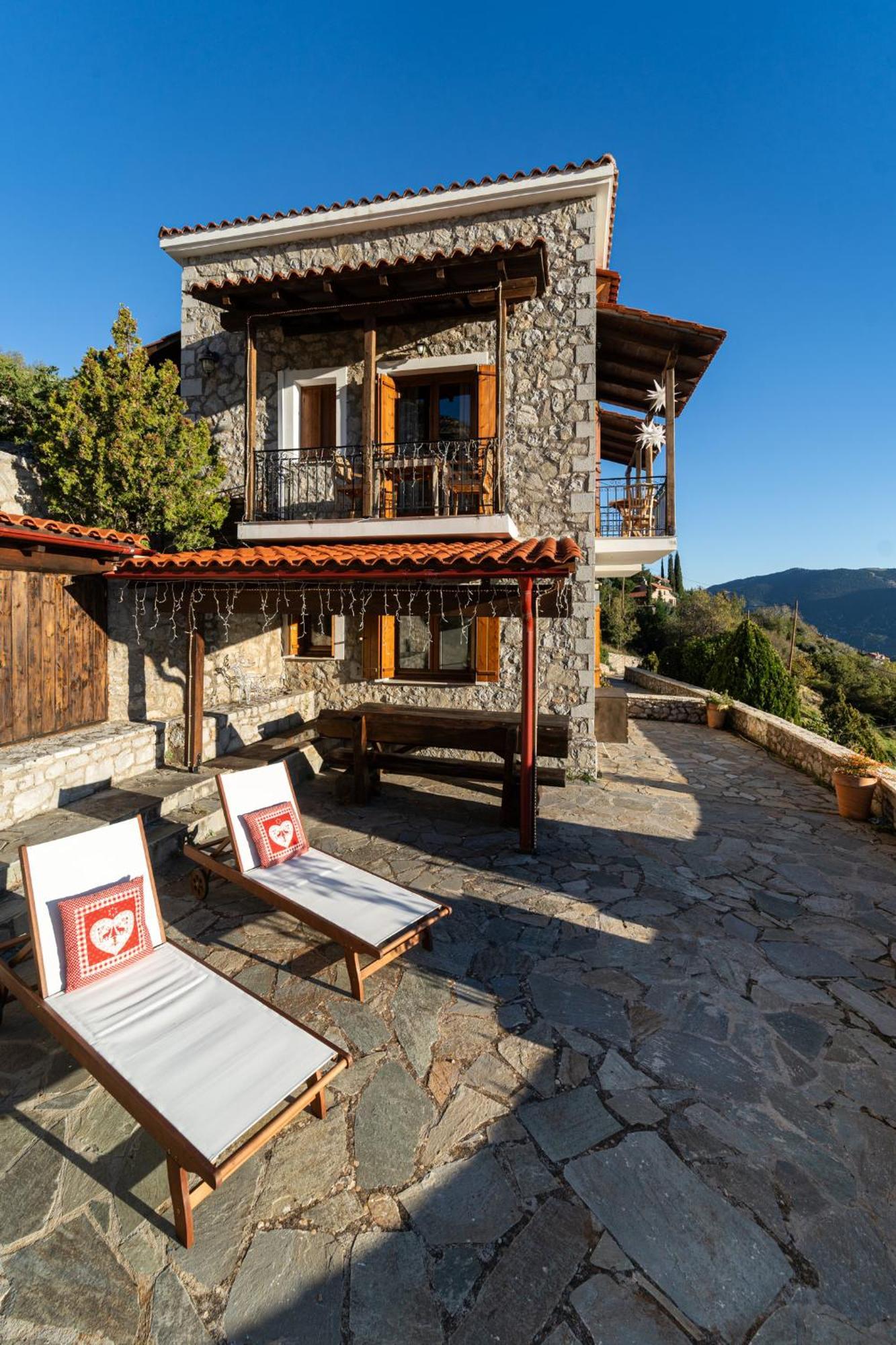 Rock Dandy Deluxe Chalet In Arachova - Delphi, Sauna, Prv Parking, Amazing View מראה חיצוני תמונה