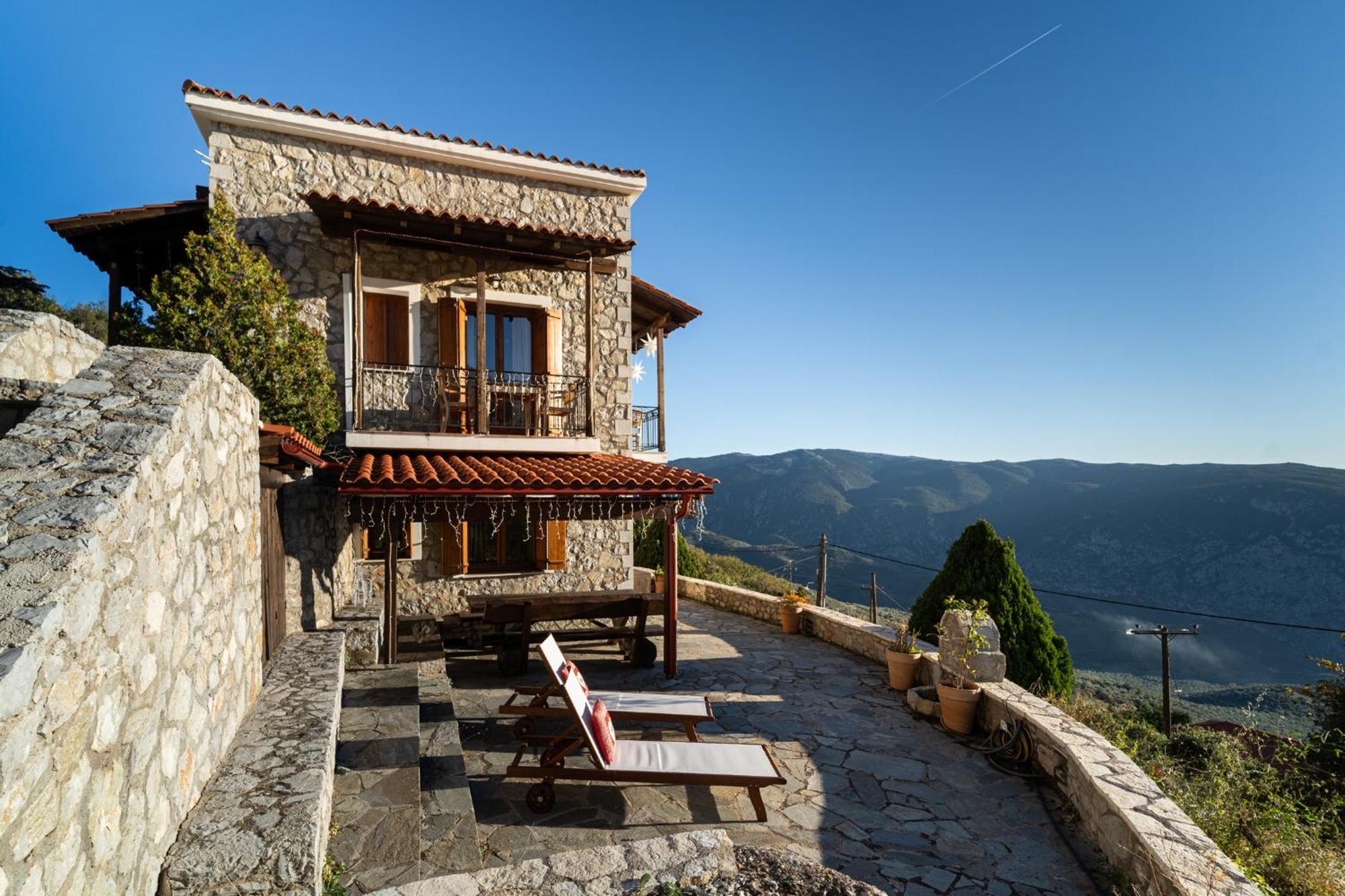 Rock Dandy Deluxe Chalet In Arachova - Delphi, Sauna, Prv Parking, Amazing View מראה חיצוני תמונה