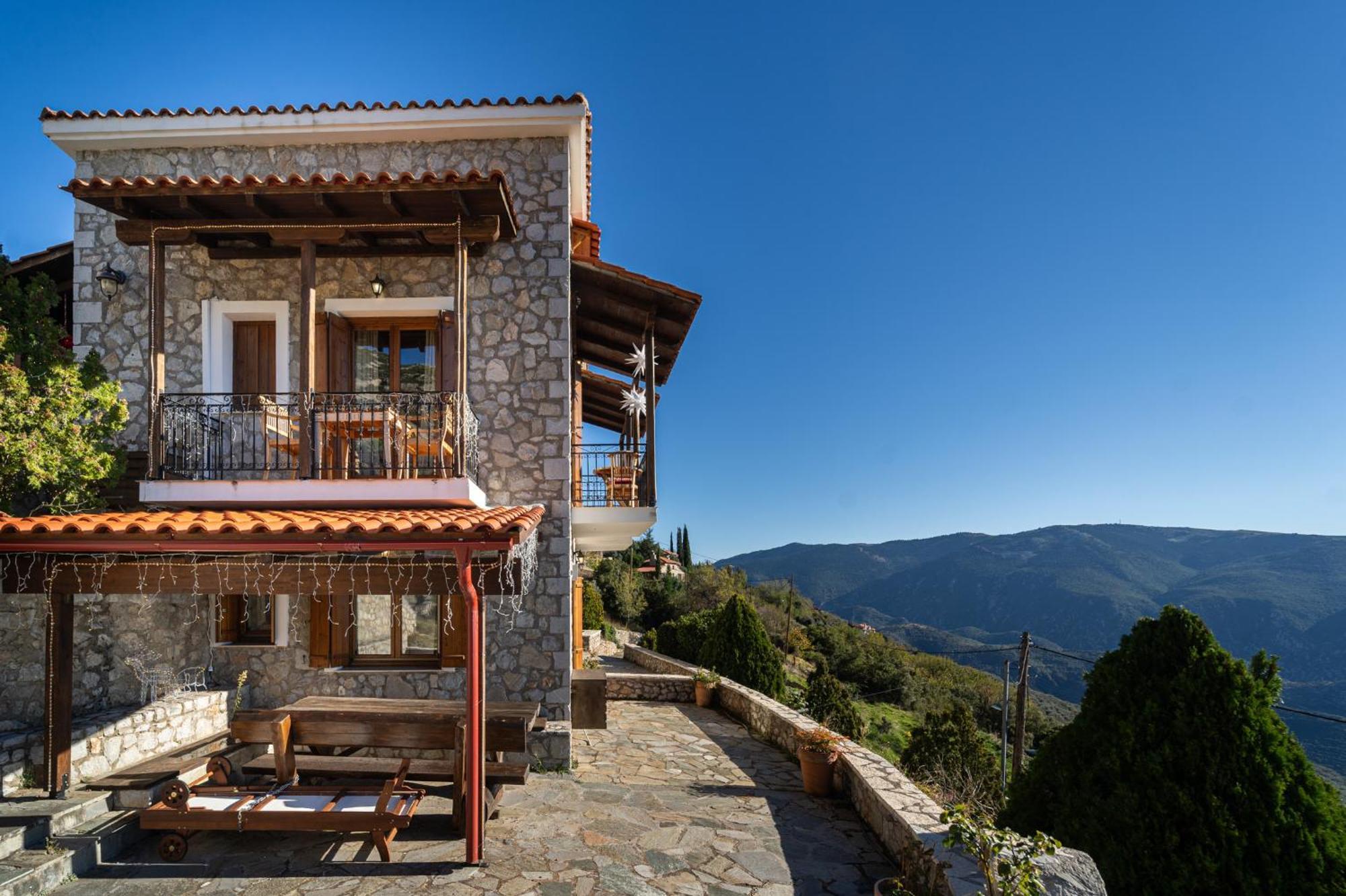 Rock Dandy Deluxe Chalet In Arachova - Delphi, Sauna, Prv Parking, Amazing View מראה חיצוני תמונה