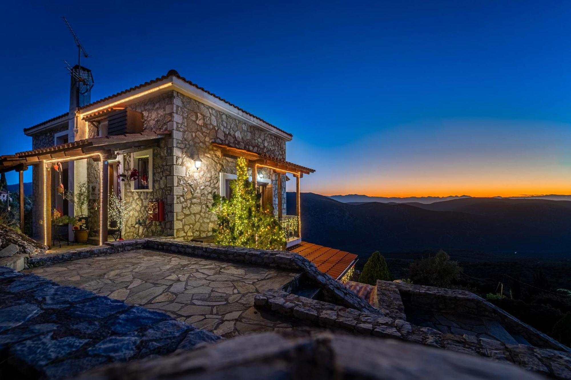 Rock Dandy Deluxe Chalet In Arachova - Delphi, Sauna, Prv Parking, Amazing View מראה חיצוני תמונה